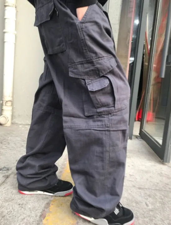 OUKU Men's Cargo Pants Cargo Trousers Combat Trousers Pocket Plain Comfort Breathable Outdoor Daily Going out Casual Big and Tall Black Green
