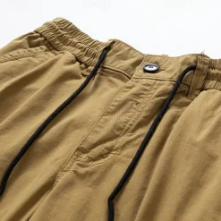 Best OUKU Men's Cargo Pants Cargo Trousers Hiking Pants Buttons Elastic Waist Multi Pocket Plain Wearable Outdoor Daily Camping & Hiking Fashion Classic Black Army Green
