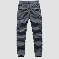 Best OUKU Men's Cargo Pants Cargo Trousers Hiking Pants Buttons Elastic Waist Multi Pocket Plain Wearable Outdoor Daily Camping & Hiking Fashion Classic Black Army Green