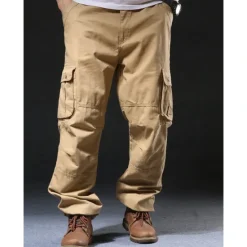 Sale OUKU Men's Cargo Pants Cargo Trousers Hiking Pants Pocket Plain Comfort Breathable Outdoor Daily Going out Fashion Casual Army Yellow Black Micro-elastic