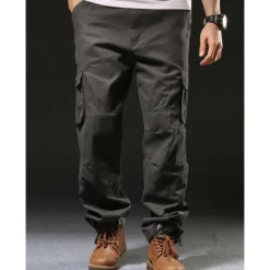 Sale OUKU Men's Cargo Pants Cargo Trousers Hiking Pants Pocket Plain Comfort Breathable Outdoor Daily Going out Fashion Casual Army Yellow Black Micro-elastic