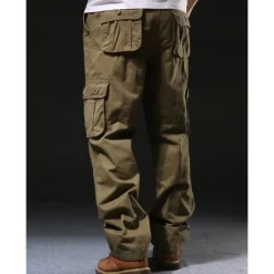 Sale OUKU Men's Cargo Pants Cargo Trousers Hiking Pants Pocket Plain Comfort Breathable Outdoor Daily Going out Fashion Casual Army Yellow Black Micro-elastic