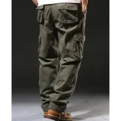 Sale OUKU Men's Cargo Pants Cargo Trousers Hiking Pants Pocket Plain Comfort Breathable Outdoor Daily Going out Fashion Casual Army Yellow Black Micro-elastic