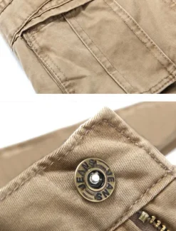OUKU Men's Cargo Pants Cargo Trousers Trousers Multi Pocket Straight Leg Solid Colored Comfort Wearable Outdoor Daily 100% Cotton Sports Stylish ArmyGreen Black