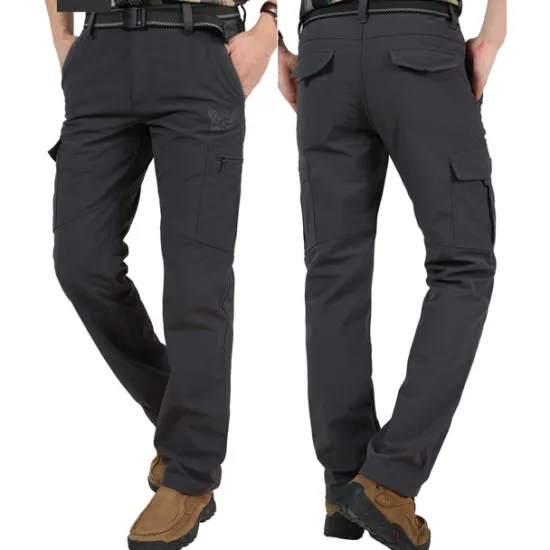 OUKU Men's Cargo Pants Cargo Trousers Combat Trousers Winter Pants Pocket Plain Comfort Breathable Outdoor Daily Going out Fashion Casual Black Army Green