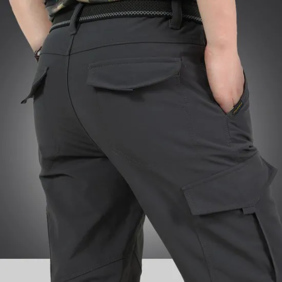 OUKU Men's Cargo Pants Cargo Trousers Combat Trousers Winter Pants Pocket Plain Comfort Breathable Outdoor Daily Going out Fashion Casual Black Army Green