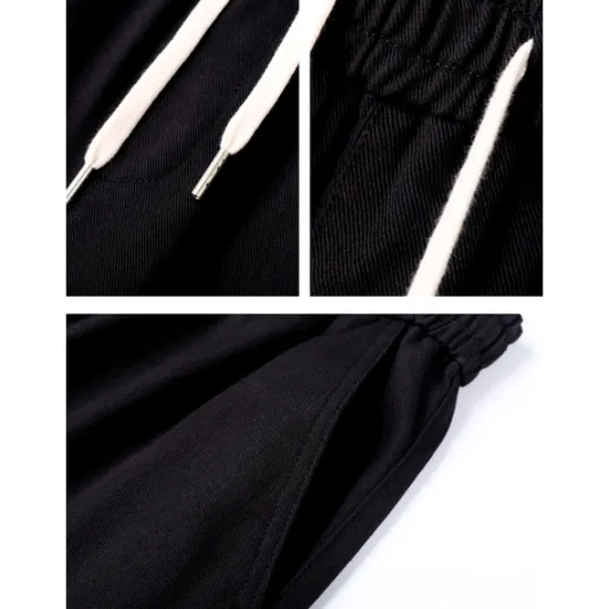 Best OUKU Men's Cargo Pants Cargo Trousers Joggers Trousers Drawstring Elastic Waist Multi Pocket Graphic Prints Breathable Soft Casual Daily Fashion Streetwear Black Gray