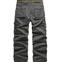 Sale OUKU Men's Cargo Pants Cargo Trousers Trousers Tactical Work Pants Classic Multi Pocket Plain Outdoor Full Length Daily Cotton Basic Tactical Slim Black White