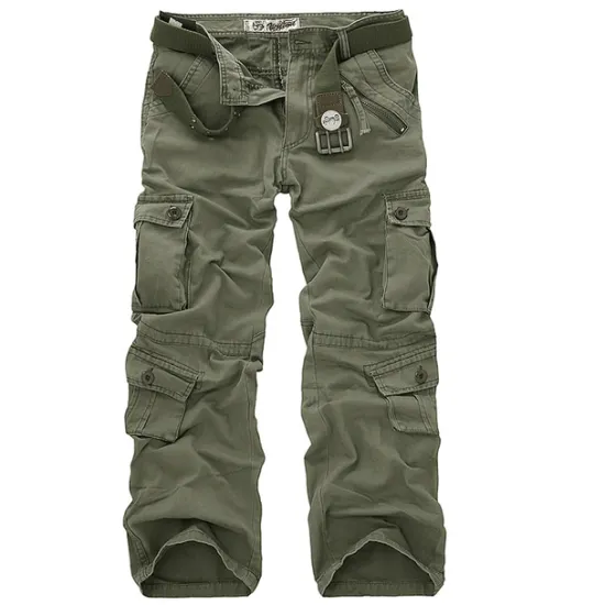 OUKU Men's Cargo Pants Cargo Trousers Tactical Pants Trousers Camo Pants Leg Drawstring Multi Pocket Camouflage Outdoor Work Streetwear Tactical Prairie camouflage naturals