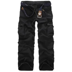 OUKU Men's Cargo Pants Cargo Trousers Tactical Pants Trousers Camo Pants Leg Drawstring Multi Pocket Camouflage Outdoor Work Streetwear Tactical Prairie camouflage naturals