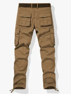 OUKU Men's Cargo Pants Cargo Trousers Work Pants Multi Pocket Graphic Cow Outdoor Full Length Outdoor Sports Outdoor Casual Classic Western Cowboy Yellow Army Green Micro-elastic
