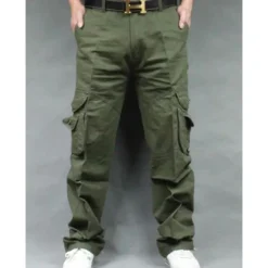 OUKU Men's Cargo Pants Cargo Trousers Combat Trousers Work Pants Pocket Plain Comfort Breathable Outdoor Daily Going out Fashion Casual Black Green