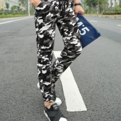 Online OUKU Men's Cargo Pants Cargo Trousers Joggers Pocket Camouflage Comfort Breathable Outdoor Daily Going out 100% Cotton Fashion Casual White Army Green