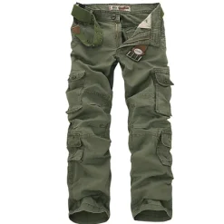 Clearance OUKU Men's Cargo Pants Cargo Trousers Combat Trousers Hiking Pants Pocket Plain Comfort Breathable Outdoor Daily Going out Fashion Casual Black Army Green