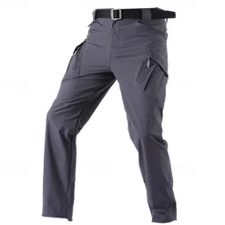 Sale OUKU Men's Cargo Pants Cargo Trousers Tactical Pants Trousers Hiking Pants Elastic Waist Multi Pocket Plain Waterproof Quick Dry Full Length Outdoor Casual Camping & Hiking Fashion Streetwear Black Green