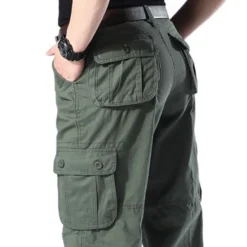 OUKU Men's Cargo Pants Cargo Trousers Hiking Pants 6 Pocket Plain Comfort Breathable Outdoor Daily Going out Fashion Casual Gray Green Army Yellow Micro-elastic