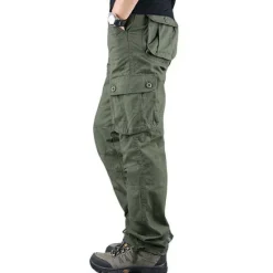 OUKU Men's Cargo Pants Cargo Trousers Hiking Pants 6 Pocket Plain Comfort Breathable Outdoor Daily Going out Fashion Casual Gray Green Army Yellow Micro-elastic