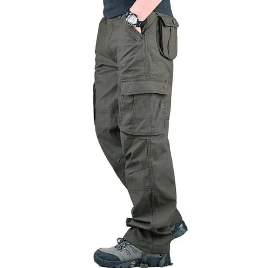 OUKU Men's Cargo Pants Cargo Trousers Hiking Pants 6 Pocket Plain Comfort Breathable Outdoor Daily Going out Fashion Casual Gray Green Army Yellow Micro-elastic