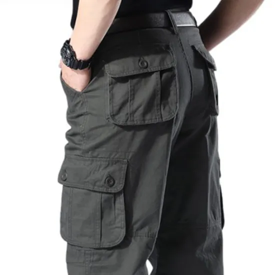 OUKU Men's Cargo Pants Cargo Trousers Hiking Pants 6 Pocket Plain Comfort Breathable Outdoor Daily Going out Fashion Casual Gray Green Army Yellow Micro-elastic