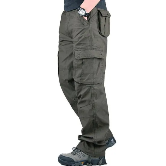 OUKU Men's Cargo Pants Cargo Trousers Hiking Pants 6 Pocket Plain Comfort Breathable Outdoor Daily Going out Fashion Casual Gray Green Army Yellow Micro-elastic
