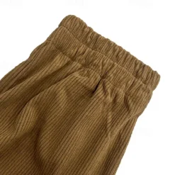 OUKU Men's Cargo Pants Corduroy Pants Trousers Jogger Pants Drawstring Elastic Waist Multi Pocket Plain Comfort Warm Full Length Outdoor Casual Daily Fashion Streetwear Black Blue