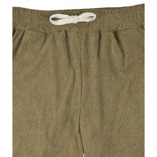 Outlet OUKU Men's Cargo Pants Corduroy Pants Trousers Cargo Sweatpants Elastic Waist Drawstring Multi Pocket Plain Wearable Outdoor Daily Camping & Hiking Fashion Classic Black Khaki