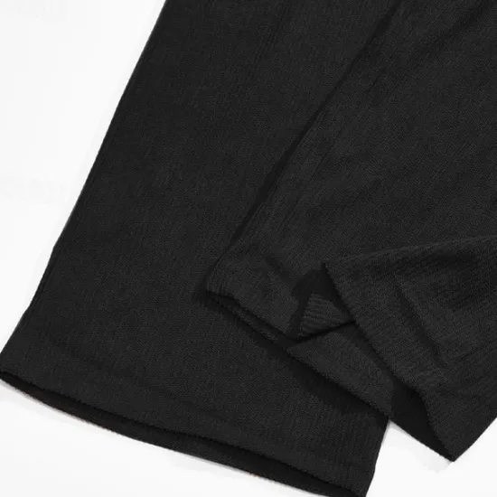 Outlet OUKU Men's Cargo Pants Corduroy Pants Trousers Cargo Sweatpants Elastic Waist Drawstring Multi Pocket Plain Wearable Outdoor Daily Camping & Hiking Fashion Classic Black Khaki