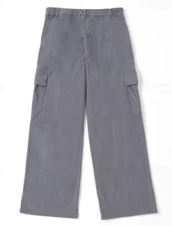 Sale OUKU Men's Cargo Pants Corduroy Pants Trousers Casual Pants Pocket Elastic Waist Multi Pocket Plain Comfort Soft Full Length Outdoor Daily Going out Fashion Streetwear Black Brown Micro-elastic