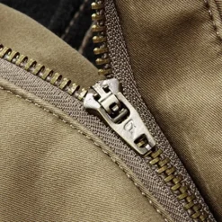 Outlet OUKU Men's Cargo Pants Fleece Pants Tactical Pants Trousers Buttons Multi Pocket Plain Warm Wearable Outdoor Daily Camping & Hiking Fashion Classic Dark Khaki Black