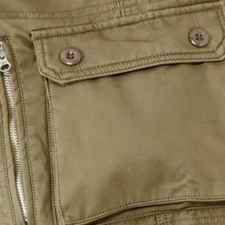 Outlet OUKU Men's Cargo Pants Fleece Pants Tactical Pants Trousers Buttons Multi Pocket Plain Warm Wearable Outdoor Daily Camping & Hiking Fashion Classic Dark Khaki Black