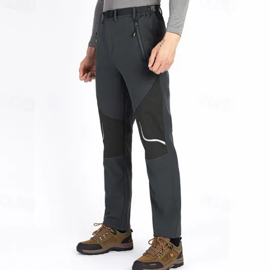 Best OUKU Men's Cargo Pants Fleece Pants Softshell Pants Combat Trousers Snow Pants Pocket Elastic Waist Reflective Strip Plain Waterproof Wearable Full Length Sports Outdoor Daily Classic Style Casual / Sporty