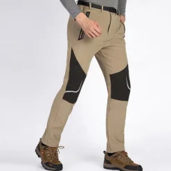 Best OUKU Men's Cargo Pants Fleece Pants Softshell Pants Combat Trousers Snow Pants Pocket Elastic Waist Reflective Strip Plain Waterproof Wearable Full Length Sports Outdoor Daily Classic Style Casual / Sporty