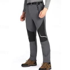 Best OUKU Men's Cargo Pants Fleece Pants Softshell Pants Combat Trousers Snow Pants Pocket Elastic Waist Reflective Strip Plain Waterproof Wearable Full Length Sports Outdoor Daily Classic Style Casual / Sporty