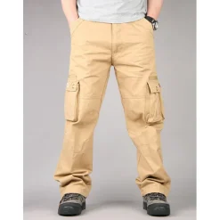 OUKU Men's Cargo Pants Hiking Pants Trousers Work Pants Military Outdoor Ripstop Breathable Quick Dry Multi Pockets Bottoms 6 Pockets Black Green Cotton Hunting Fishing Climbing 30 32 34 36 38