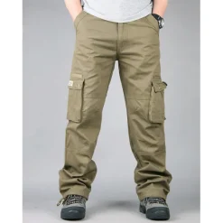 OUKU Men's Cargo Pants Hiking Pants Trousers Work Pants Military Outdoor Ripstop Breathable Quick Dry Multi Pockets Bottoms 6 Pockets Black Green Cotton Hunting Fishing Climbing 30 32 34 36 38