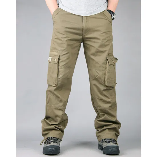 OUKU Men's Cargo Pants Hiking Pants Trousers Work Pants Military Outdoor Ripstop Breathable Quick Dry Multi Pockets Bottoms 6 Pockets Black Green Cotton Hunting Fishing Climbing 30 32 34 36 38