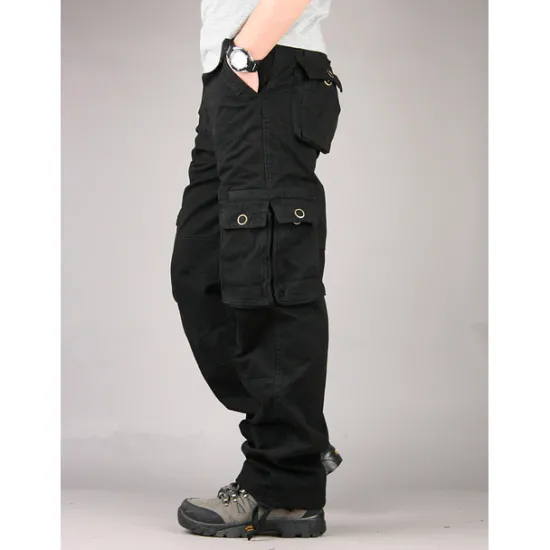 OUKU Men's Cargo Pants Hiking Pants Trousers Work Pants Military Outdoor Ripstop Breathable Quick Dry Multi Pockets Bottoms 6 Pockets Black Green Cotton Hunting Fishing Climbing 30 32 34 36 38