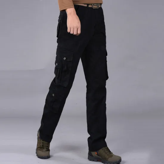 Sale OUKU Men's Cargo Pants Hiking Pants Trousers Work Pants Military Outdoor Loose Ripstop Multi-Pockets Breathable Multi Pockets Pants / Trousers Bottoms Black Army Green Cotton Work Camping / Hiking Hunting
