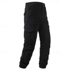 Online OUKU Men's Cargo Pants Joggers Trousers Buttons Multi Pocket Elastic Cuff Plain Wearable Outdoor Daily Camping & Hiking Fashion Classic Black Army Green