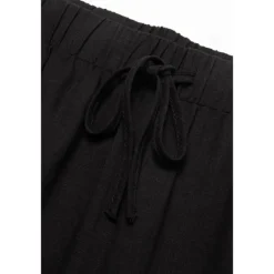 Outlet OUKU Men's Cargo Pants Linen Pants Summer Pants Beach Pants Drawstring Elastic Waist Plain Comfort Breathable Casual Daily Holiday Fashion Classic Style Black White