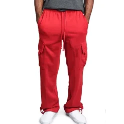 Hot OUKU Men's Cargo Pants Sweatpants Joggers Trousers Cargo Sweatpants Wide Leg Solid Color Full Length Sports Outdoor Daily Classic Casual Loose Fit Black White