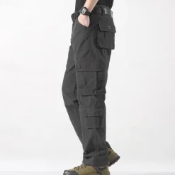 Clearance OUKU Men's Cargo Pants Tactical Pants Trousers Buttons Multi Pocket Plain Wearable Outdoor Daily Camping & Hiking Fashion Classic Dark Khaki Grass Green