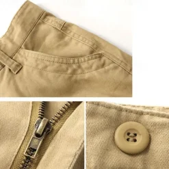 Clearance OUKU Men's Cargo Pants Tactical Pants Trousers Buttons Multi Pocket Plain Wearable Outdoor Daily Camping & Hiking Fashion Classic Dark Khaki Grass Green
