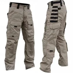 Sale OUKU Men's Cargo Pants Tactical Pants Trousers Camo Pants Buttons Multi Pocket Plain Wearable Outdoor Daily Camping & Hiking Fashion Classic Black Army Green