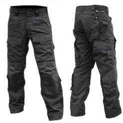 Sale OUKU Men's Cargo Pants Tactical Pants Trousers Camo Pants Buttons Multi Pocket Plain Wearable Outdoor Daily Camping & Hiking Fashion Classic Black Army Green