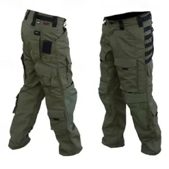 Sale OUKU Men's Cargo Pants Tactical Pants Trousers Camo Pants Buttons Multi Pocket Plain Wearable Outdoor Daily Camping & Hiking Fashion Classic Black Army Green