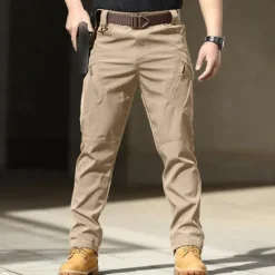 Best OUKU Men's Cargo Pants Tactical Pants Pocket Plain Waterproof Comfort Outdoor Daily Going out Fashion Casual Black Army Green