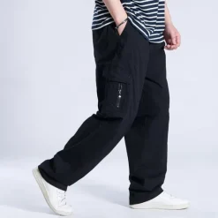 Clearance OUKU Men's Cargo Pants Tactical Pants Trousers Drawstring Elastic Waist Multi Pocket Plain Wearable Outdoor Daily Camping & Hiking Fashion Classic Black Yellow