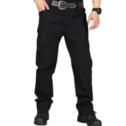 OUKU Men's Cargo Pants Tactical Pants Trousers Multi Pocket Plain Wearable Outdoor Casual Daily Cotton Blend Sports Fashion Black Army Green