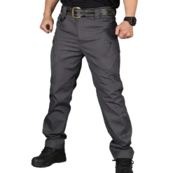 OUKU Men's Cargo Pants Tactical Pants Trousers Multi Pocket Plain Wearable Outdoor Casual Daily Cotton Blend Sports Fashion Black Army Green